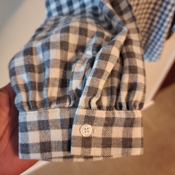 Andree by Unit Plaid Quarter Zip Long Sleeve Shirt Size 1X - Picture 2 of 9